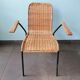 Rattan armchair, metal structure, Germany, 70s