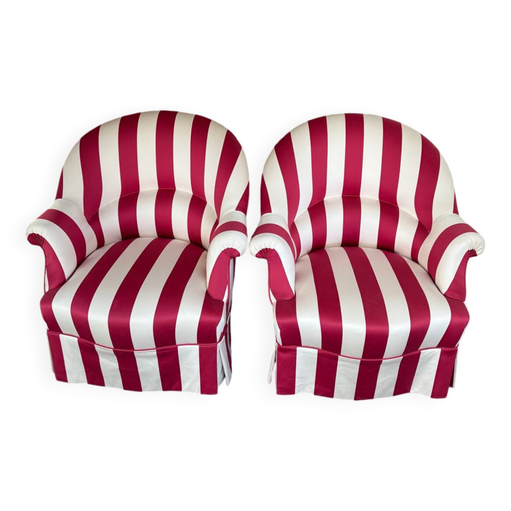 Paire de fauteuil crapaud style rococo