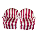Paire de fauteuil crapaud style rococo
