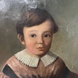 Oil on canvas depicting a young child, 19th century