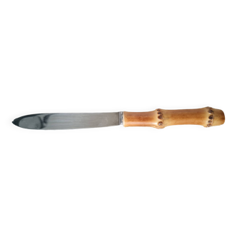 Bamboo handle cheese knife