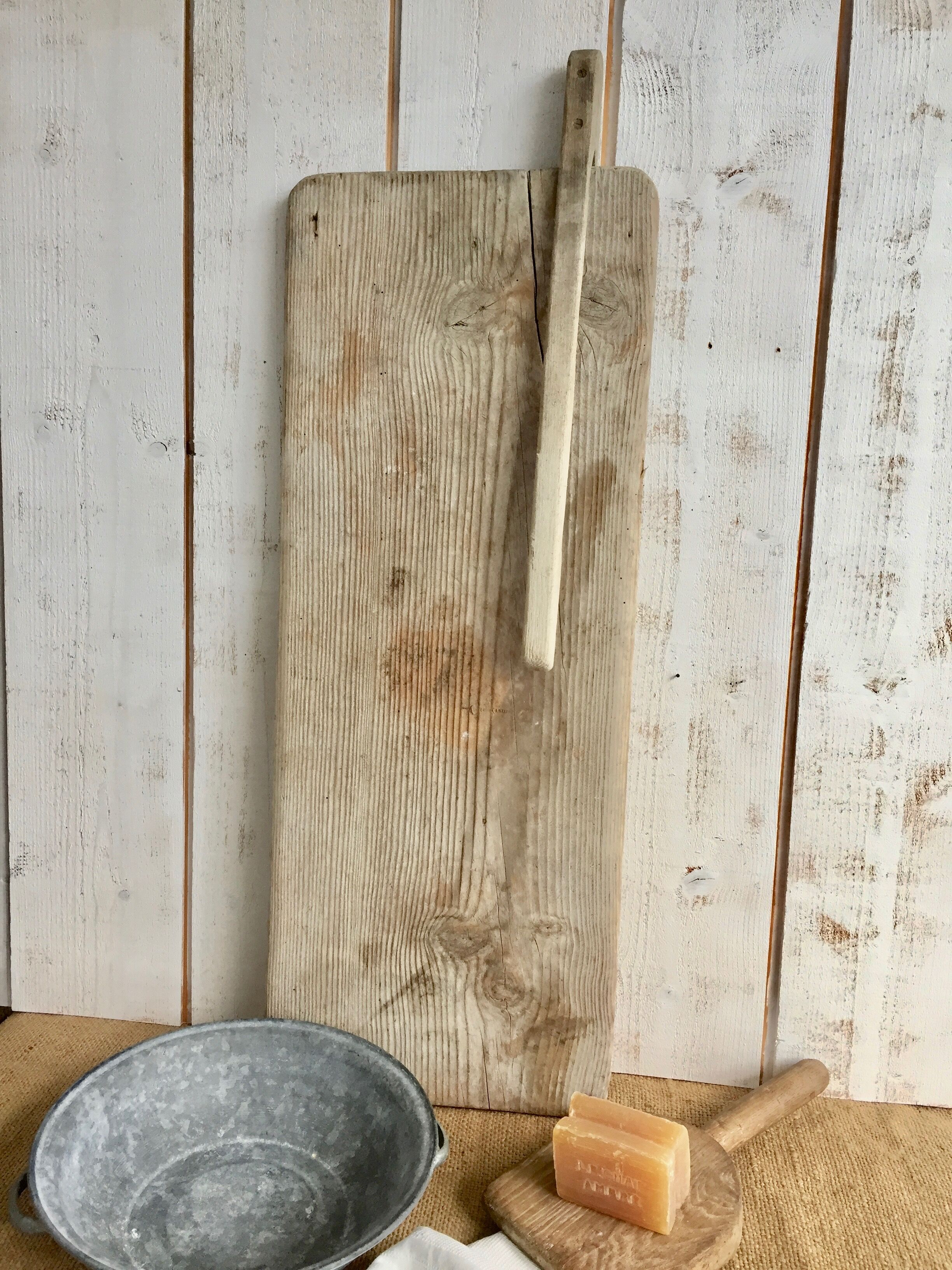 Wooden board with pliers