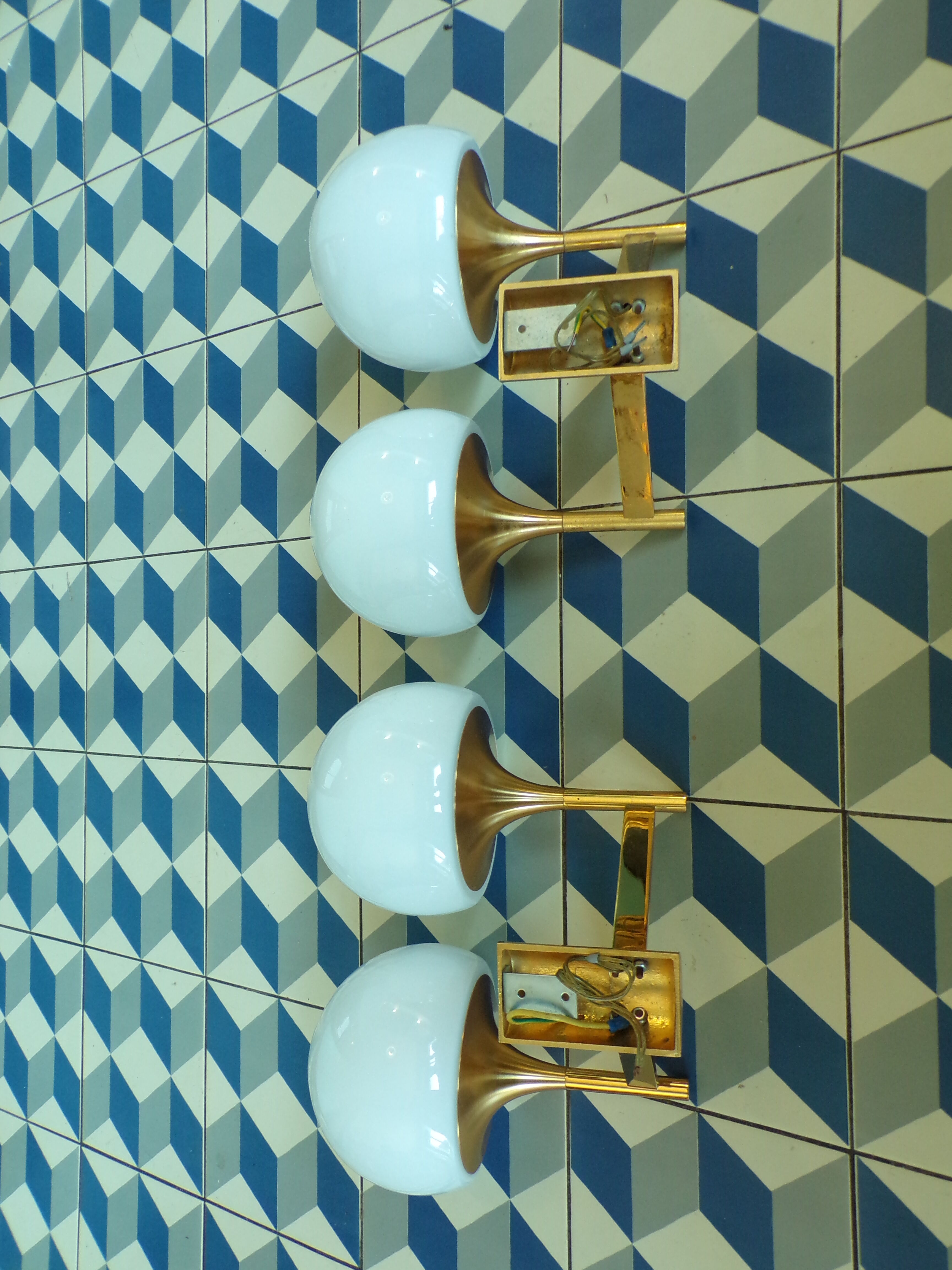 Pair of Sciolari homemade wall lamps