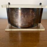 Antique Cigarette Holder Design Transparent Plexi & Silver Metal Vintage #C1