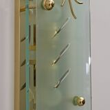 Pair of Mid-Century Modern Italian Crystal and Brass Sconces, 1970s