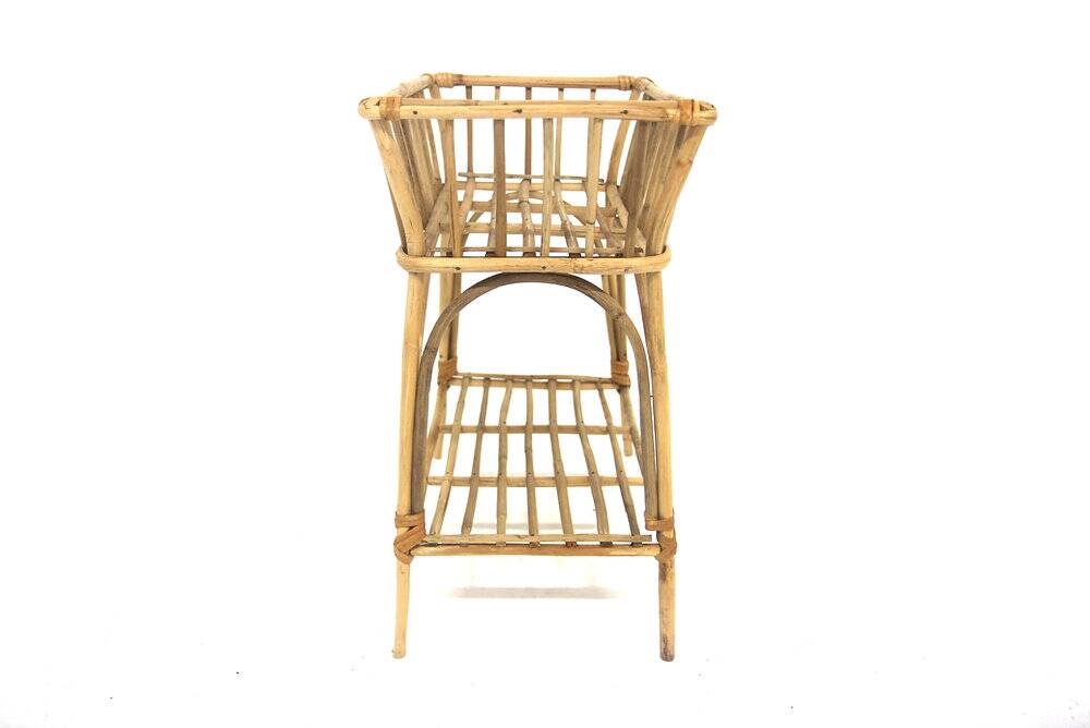 Scandinavian indoor planter in rattan, Sweden, 1960