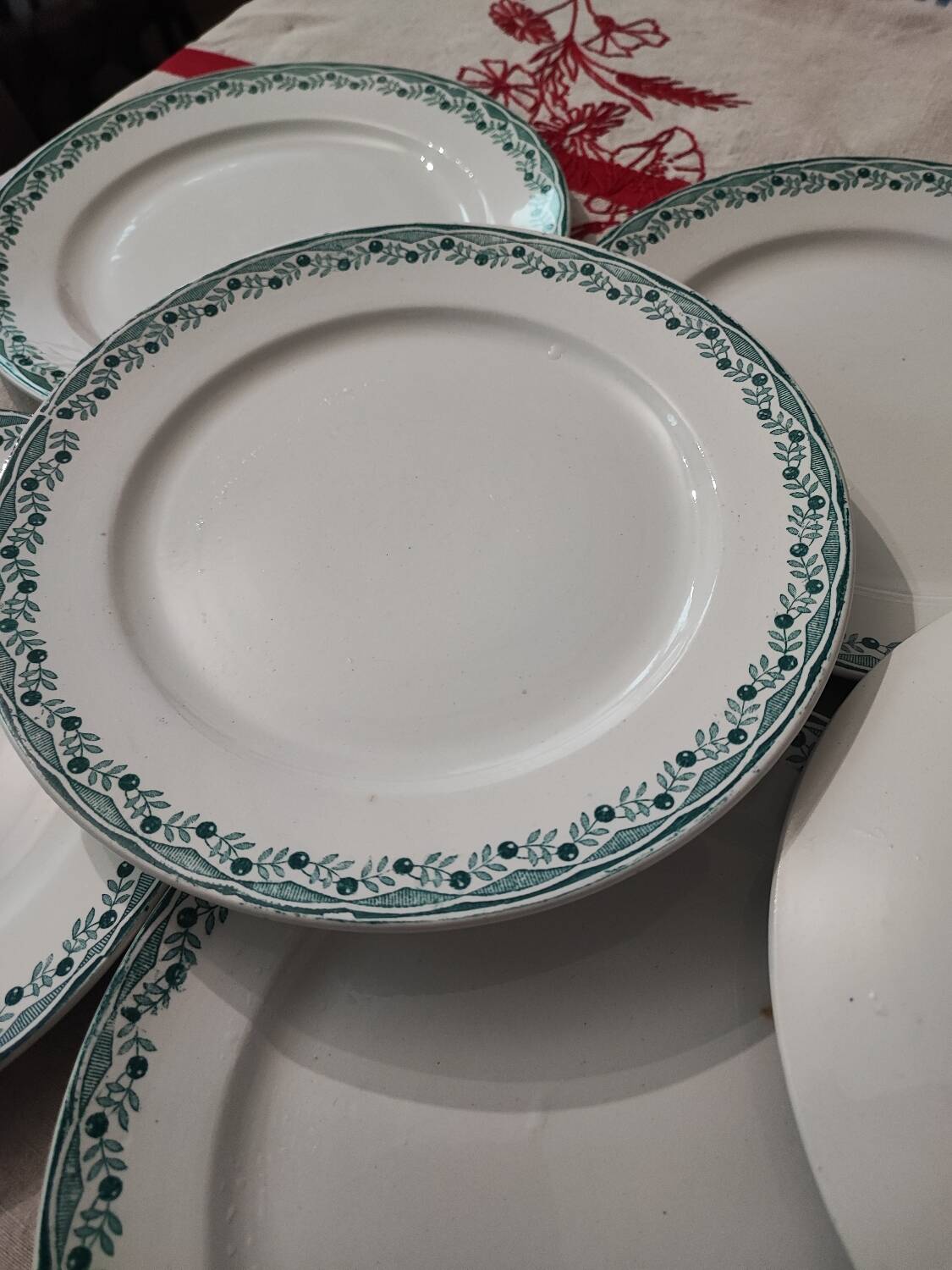 8 antique plates Sarreguemines Orléans