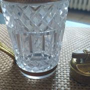 Briquet de table 1950/1960 cristal et bronze