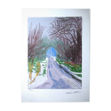 Signed numbered lithograph by David Hockney.