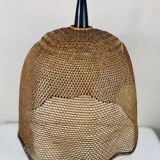 Wicker/cane pendant light attributed to Beehive, 1960