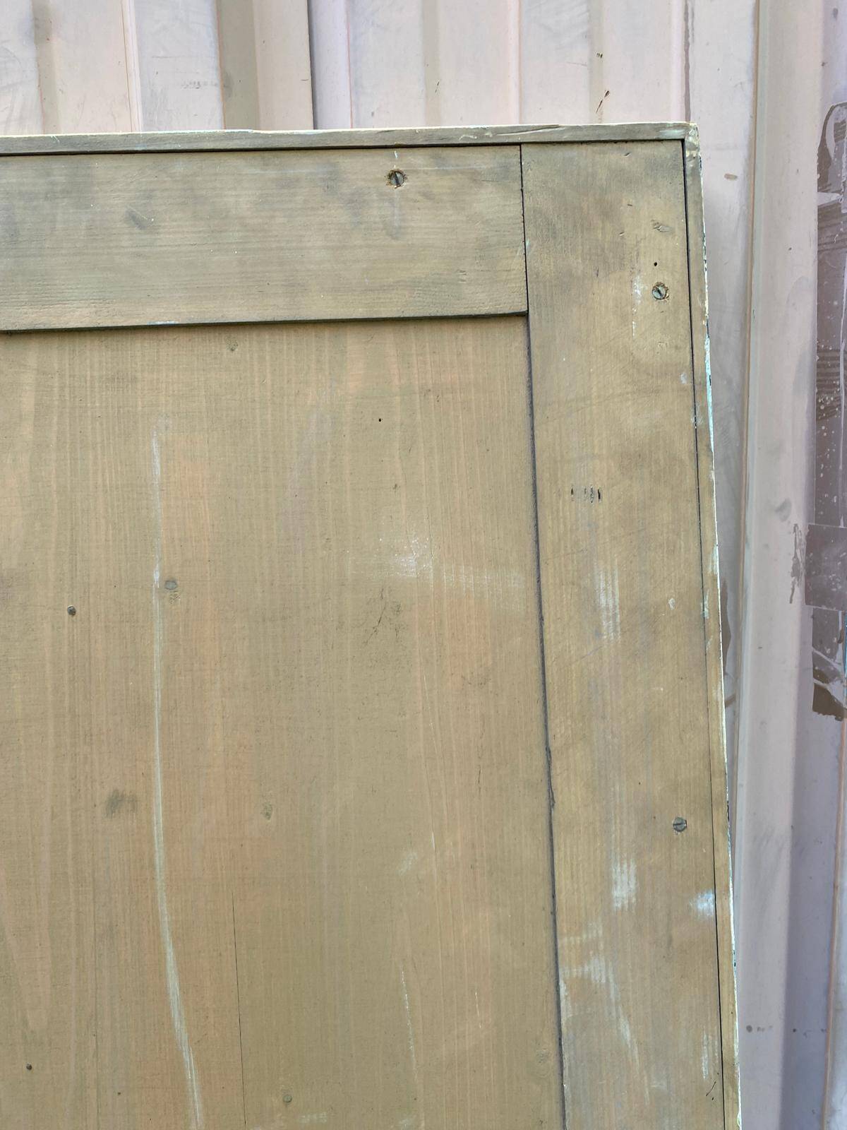Authentic 19th-century brasserie mirror renovated in solid wood 180x85.
