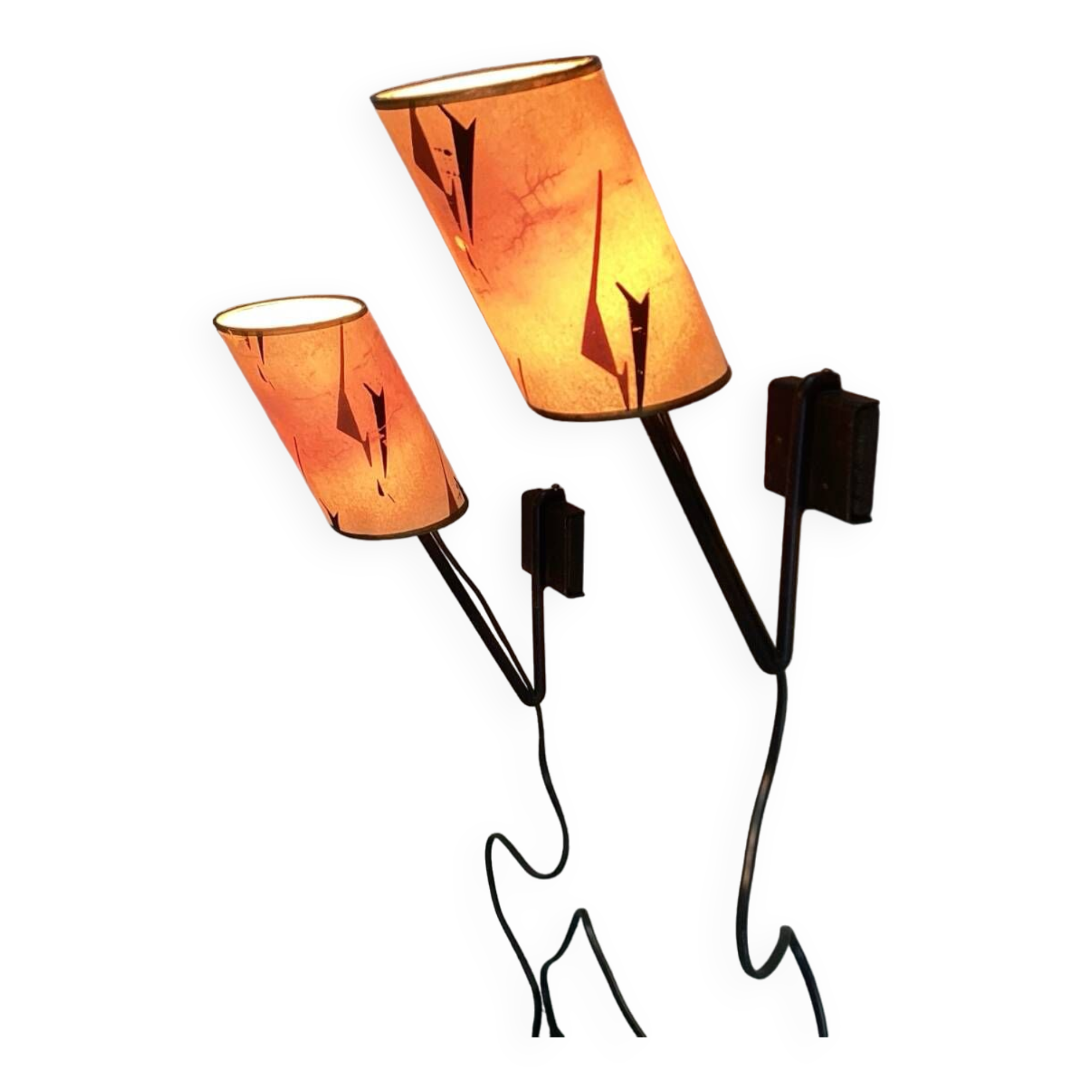 2 france small wall lamps 1950 bedside lamps
