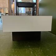 1970s jardinière table in white formica made by Roche Bobois.