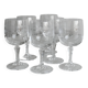 6 digestive glasses in chiseled crystal with floral motifs Matignon model.