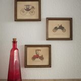 Fiole en verre de couleur rouge avec bouchon en liège