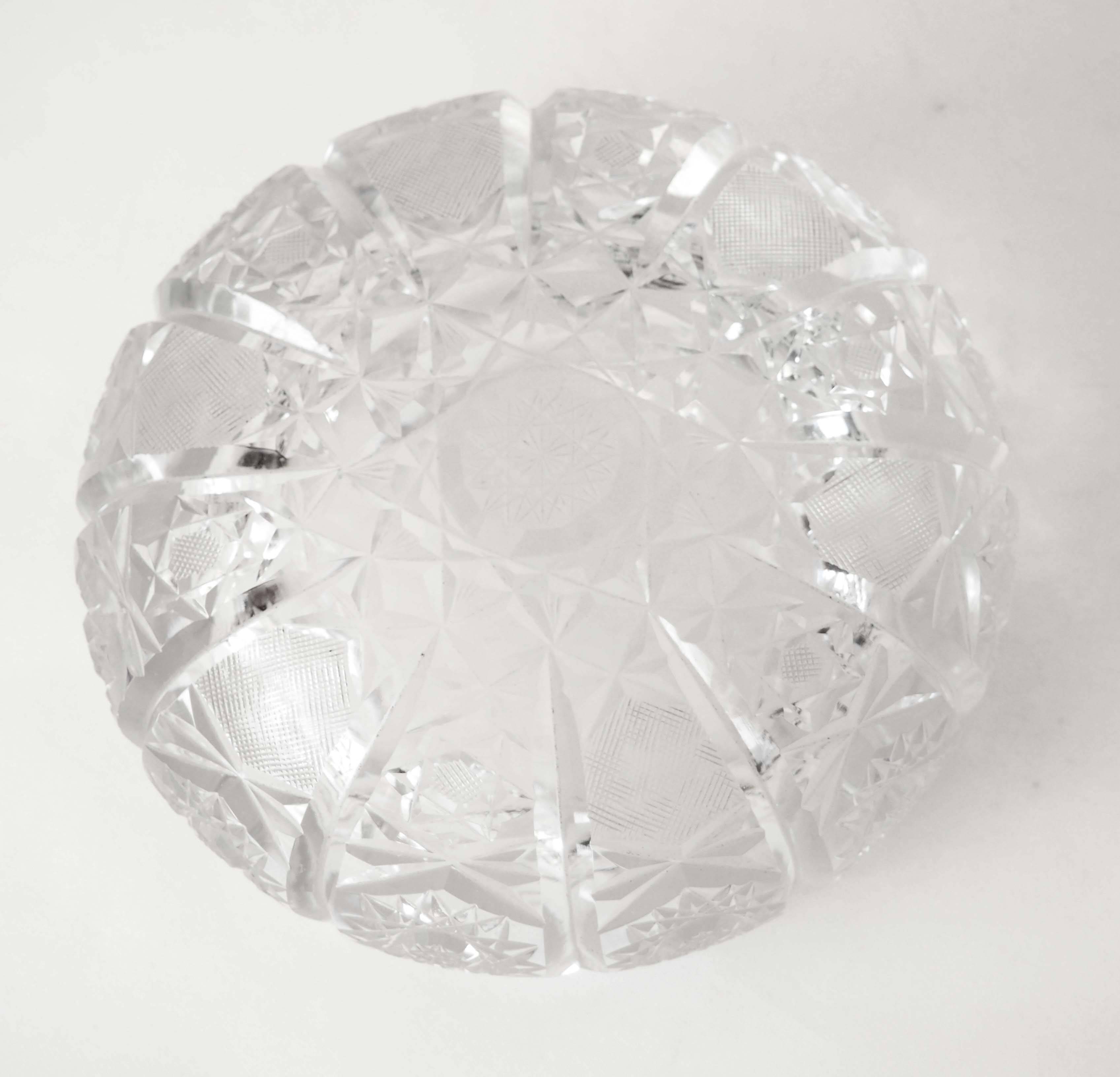 Cut crystal ashtray