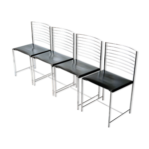 Set de 4 chaises en chrome