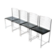 Set of 4 chrome and leather chairs by Cidue, Italy 1970's