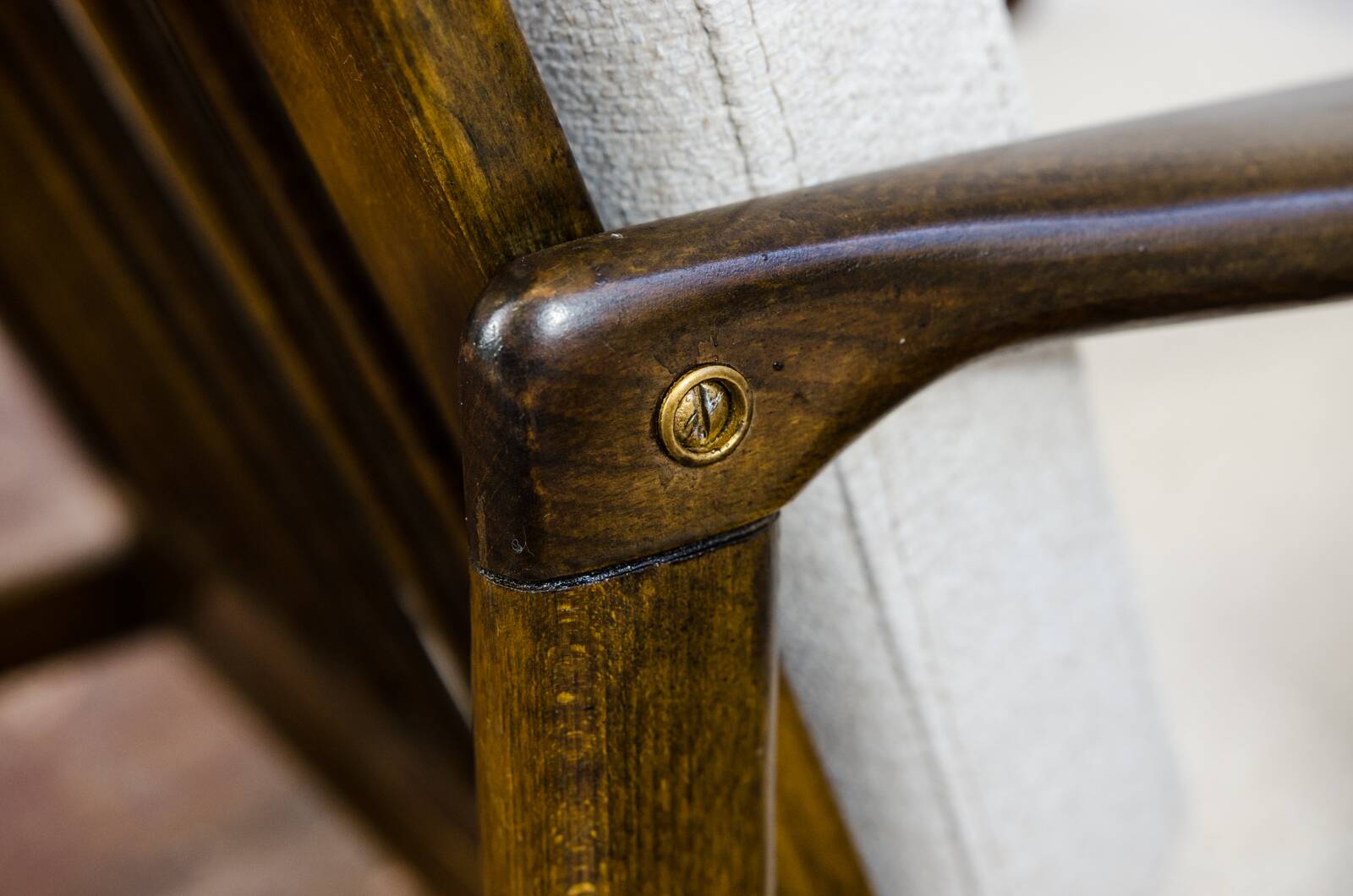 Pair of beige mid century armchairs b7522 by zenon bączyk, 1960's