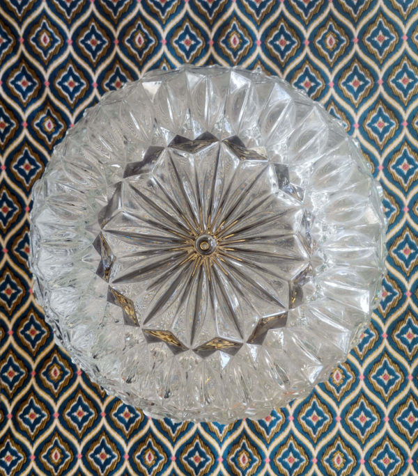 Moulded glass ceiling light