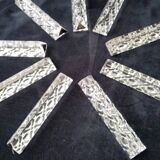 Set of 9 Hungarian crystal knife holders