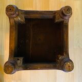 High pedestal table in solid wood