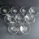 9 Blown glass wine glasses with cut bee decoration – Verrerie Thouvenin Vierzon