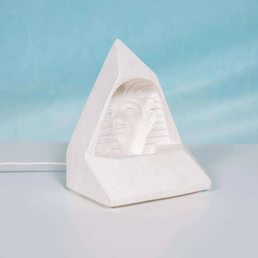Egyptian stone table lamp, vintage 70s/80s mood lamp.