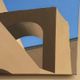 Original Contemporary Swedish Oil on Canvas – “Trajanus Forum III” by Anna Micro Johansson – 2011 – Unframed