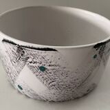 Small ceramic bowl, hand-painted, abstract pattern, 1950s-60s.