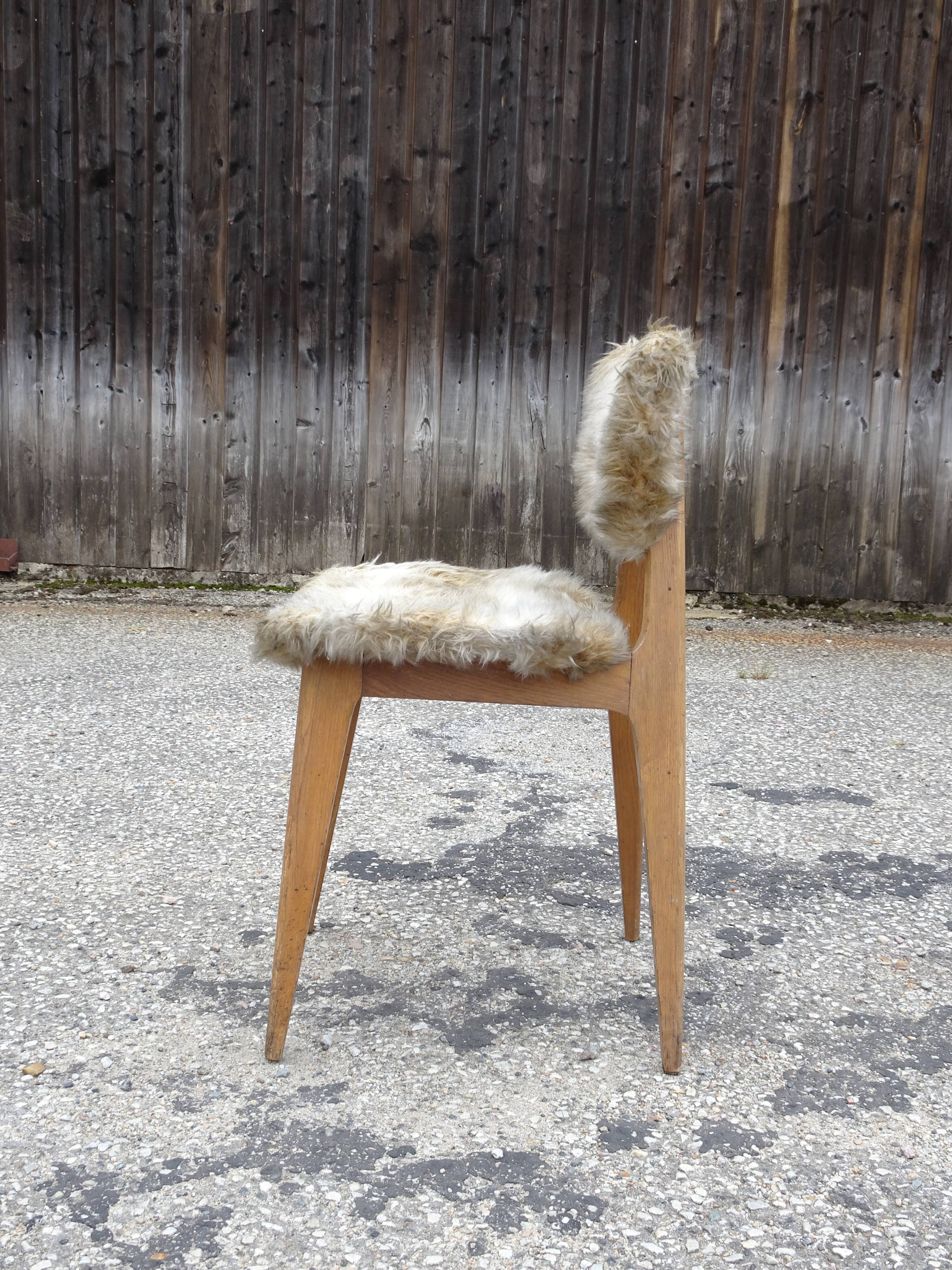 Chair by Roger Landault model 6517, Boutier edition, 1954.