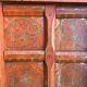 Fenêtre en bois orange, Inde, début XXème