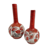 2 vases porcelain bottles of kutami. Japan at the end of the 19th century.