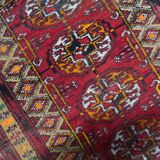 Handmade vintage Afghan Ersari mat 46cm x 50cm 1960s