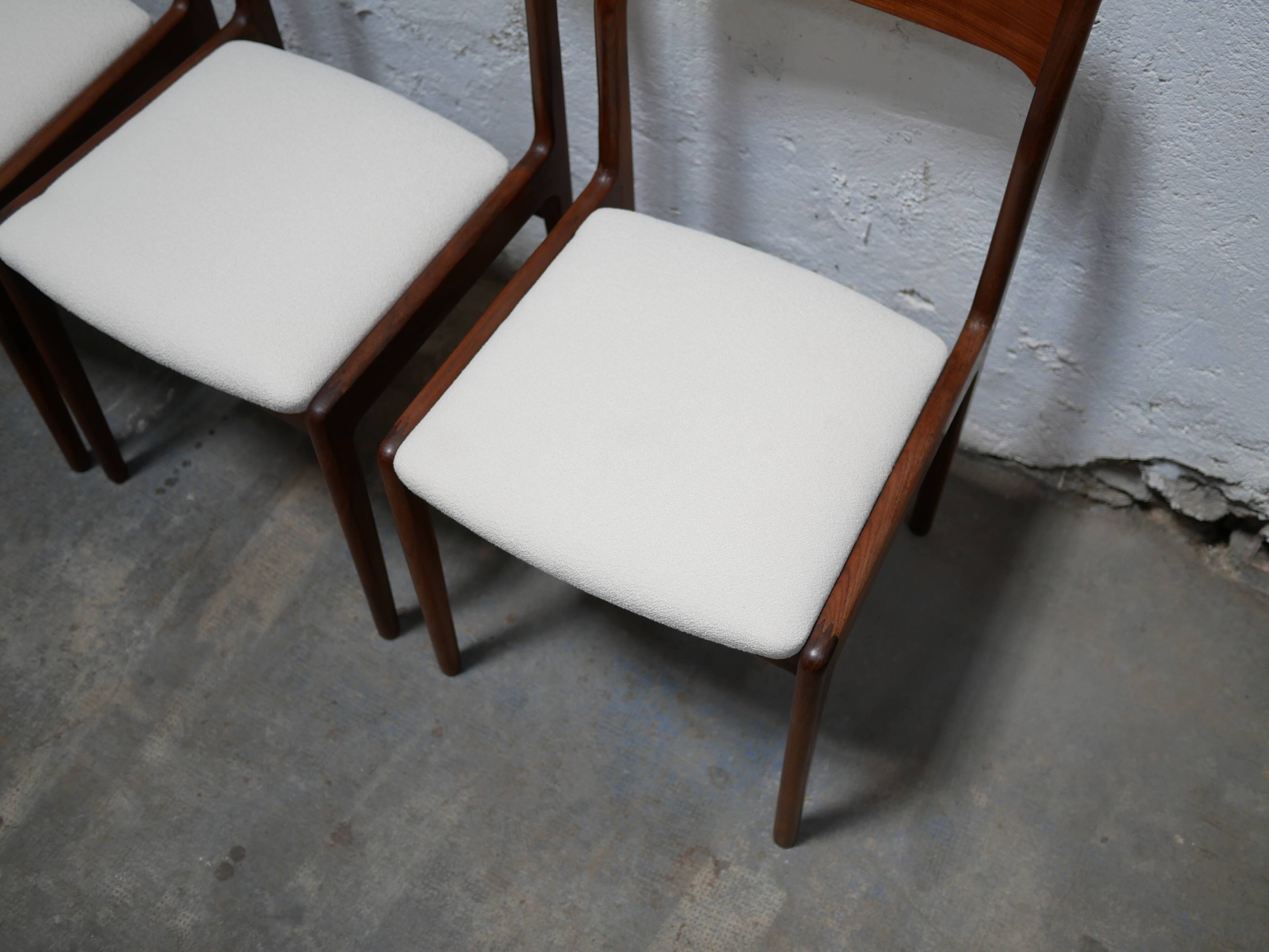 Set of 6 vintage Scandinavian teak chairs
