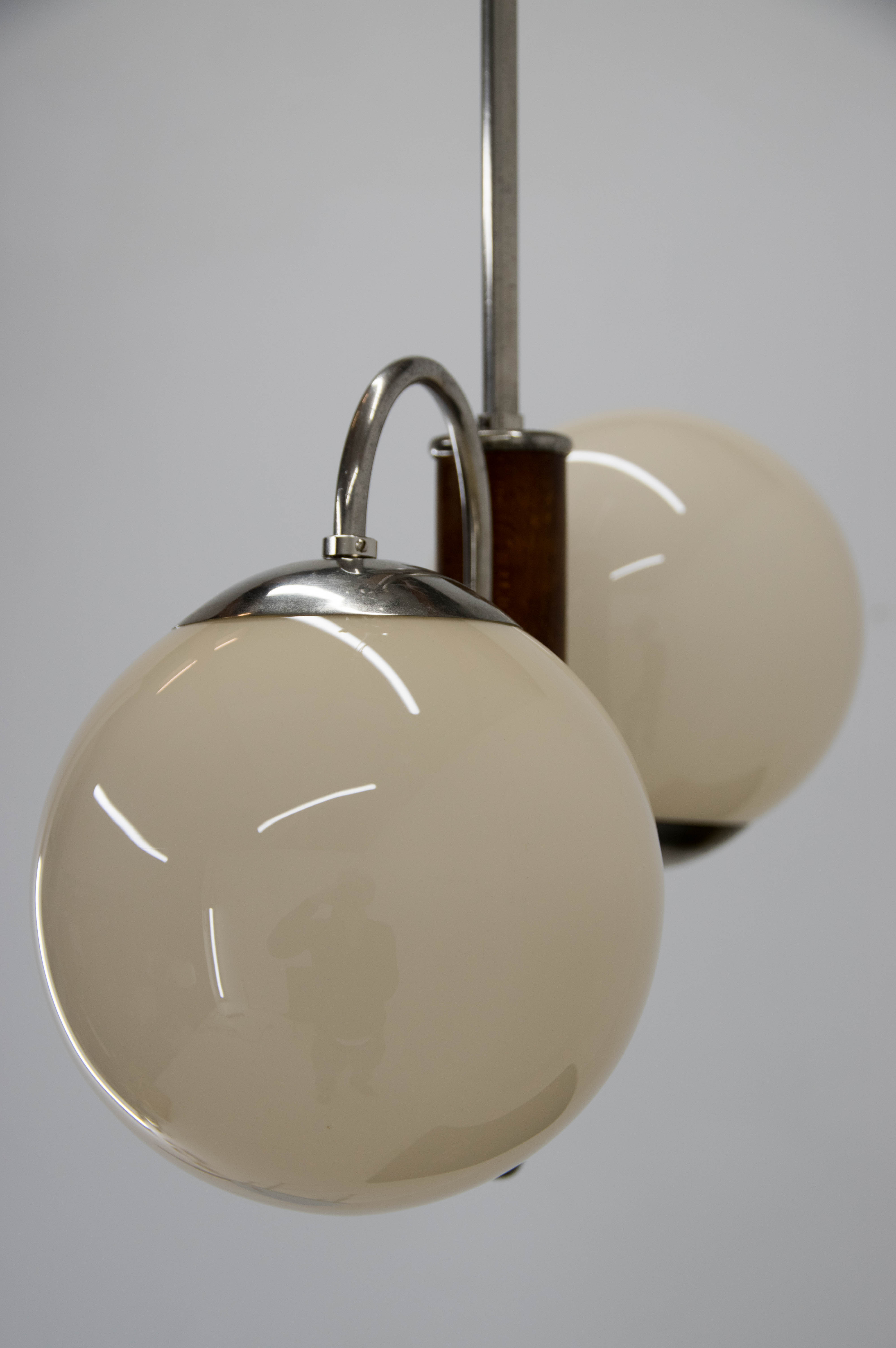 2-flamming Chandelier by Jindrich Halabala, 1930s