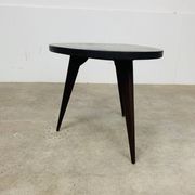 Tripod plant stand with compass feet, wood, 1950s