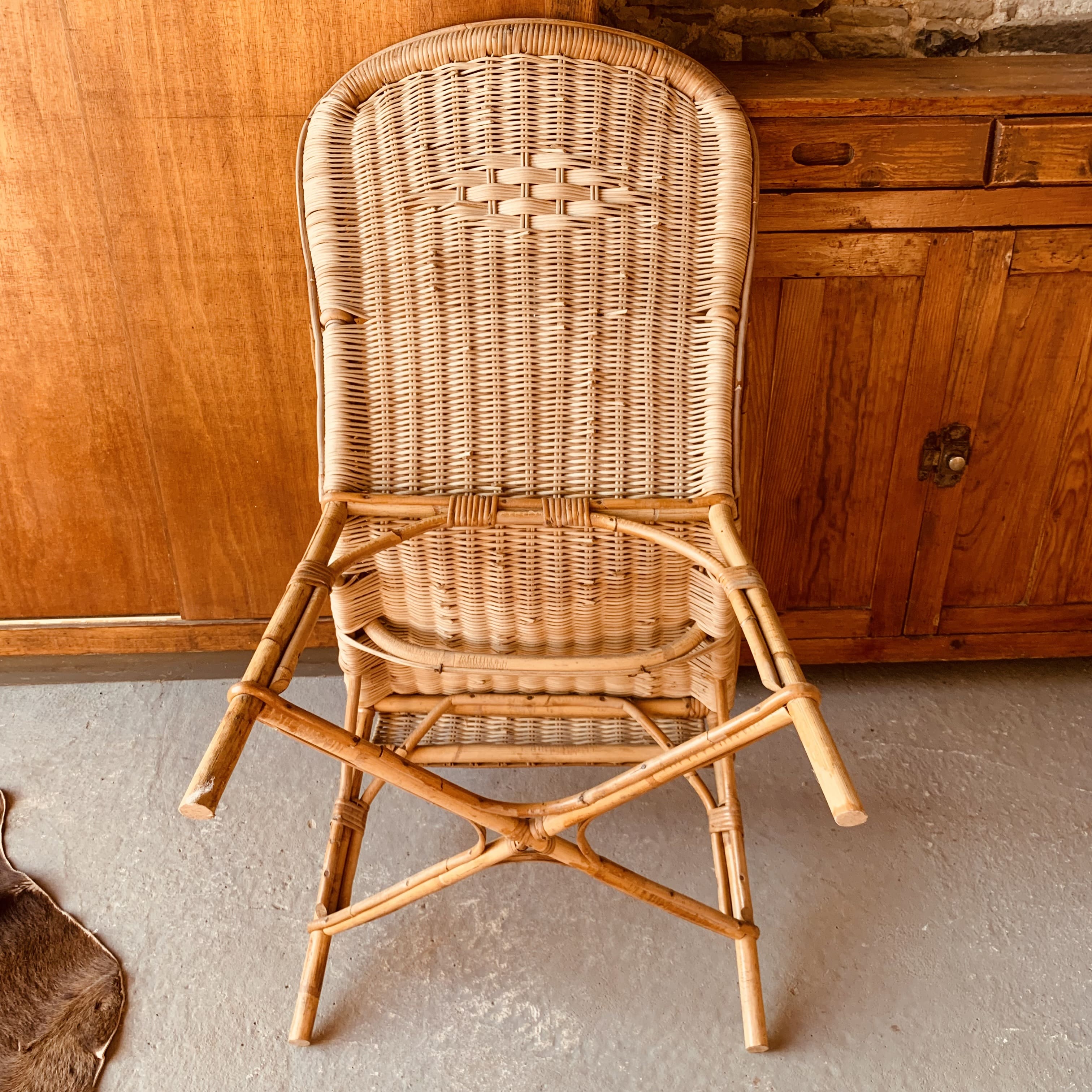 Wicker armchair
