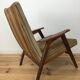 Fauteuil scandinave pieds compas en bois
