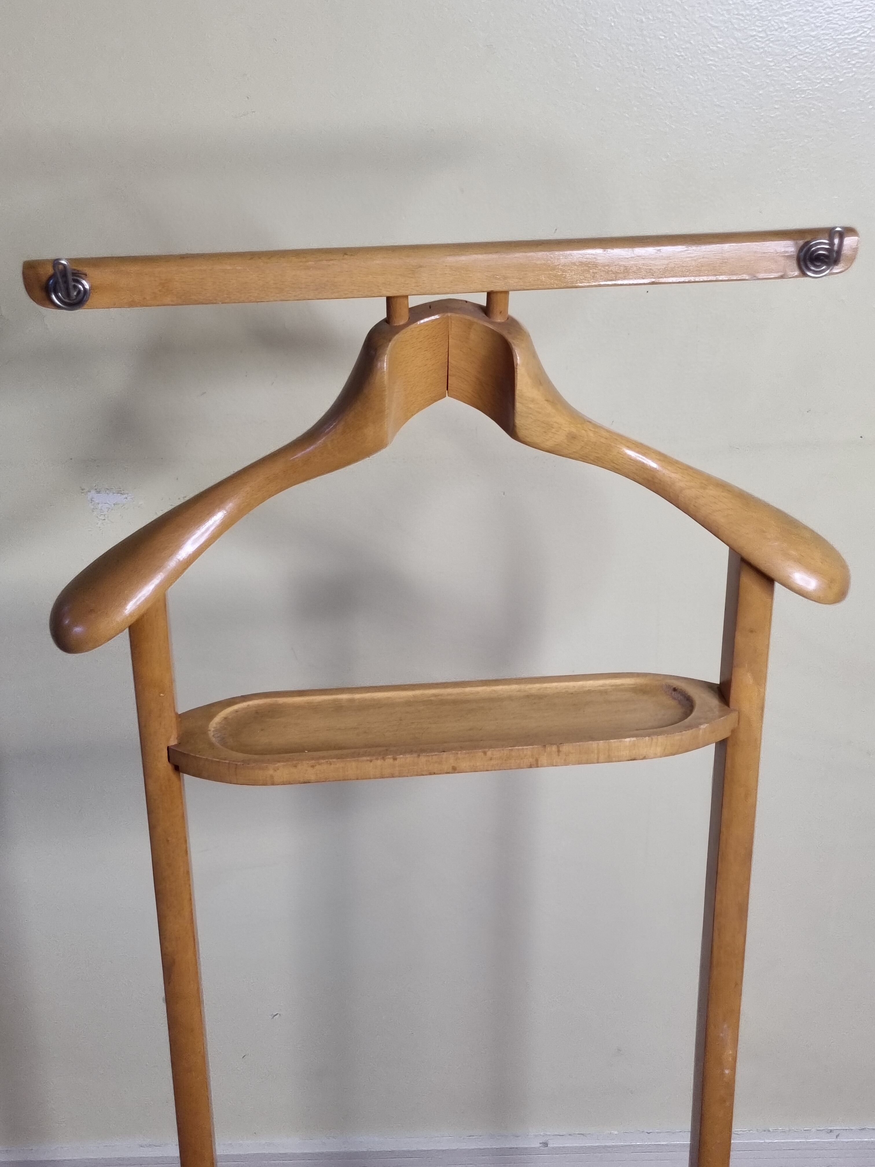 Night valet, blond wood, 50s