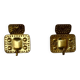 A pair of mid-century Swedish brass wall lights.