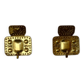 Une paire d'appliques suédoises en laiton du milieu du siècle