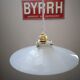 Ancien abat-jour suspension opaline blanche lisse tbe art déco 1940