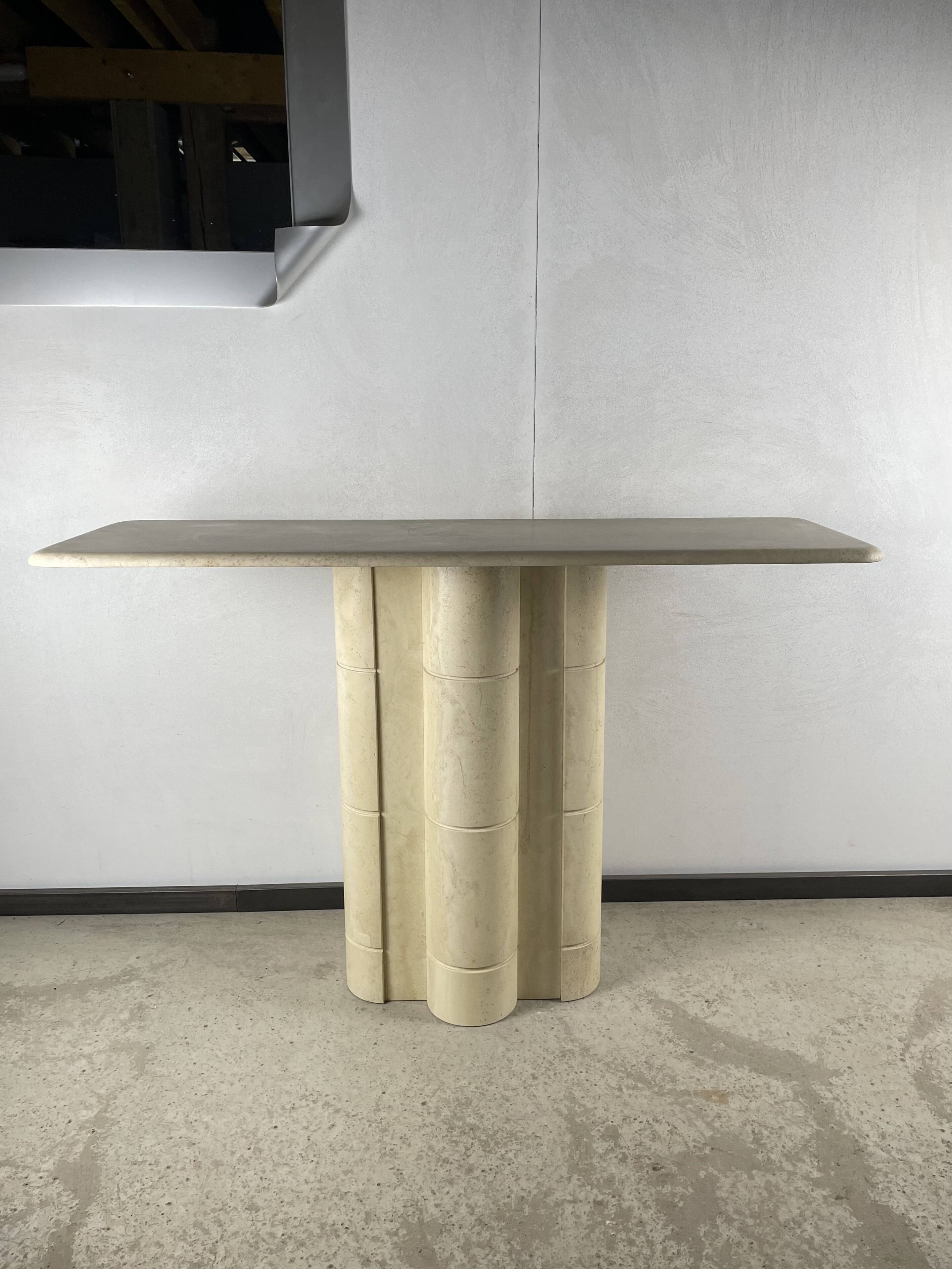 Vintage travertine console