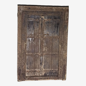 Porte ancienne en bois avec cadre
