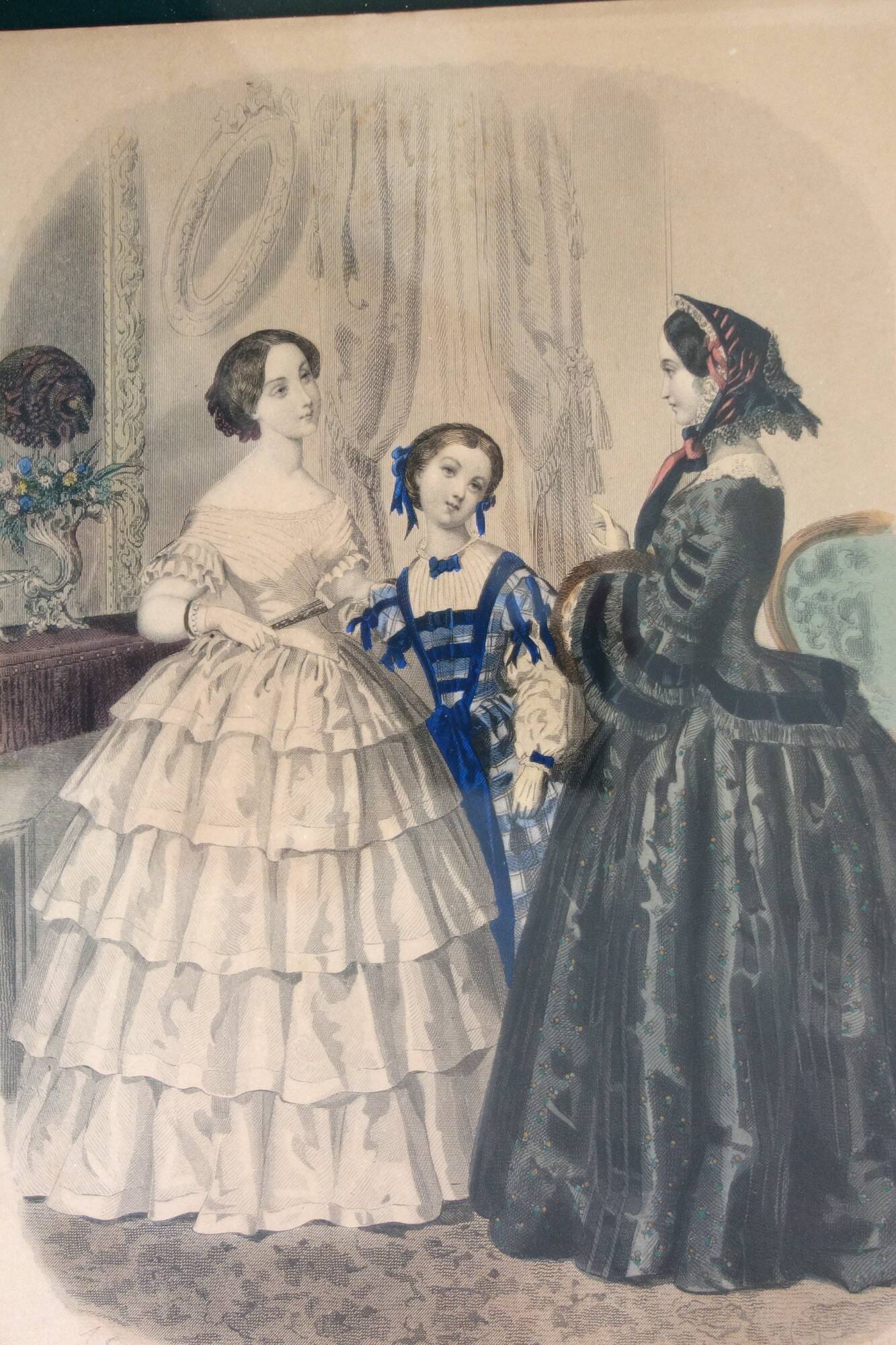 Set of 2 19th century fashion prints - Magasin Des Demoiselles