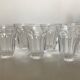 Set de 6 verres shot tulipe à côtes plates néo classique 1950