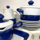 Design tableware service by Hertha Bengtson for Rörstrand, Sweden, in glazed stoneware.