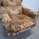 Mid-Century Czechoslovak Plush Wingback Recliner Chair, 1970s