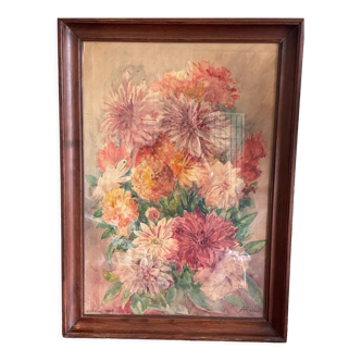 Pastel framed bouquet